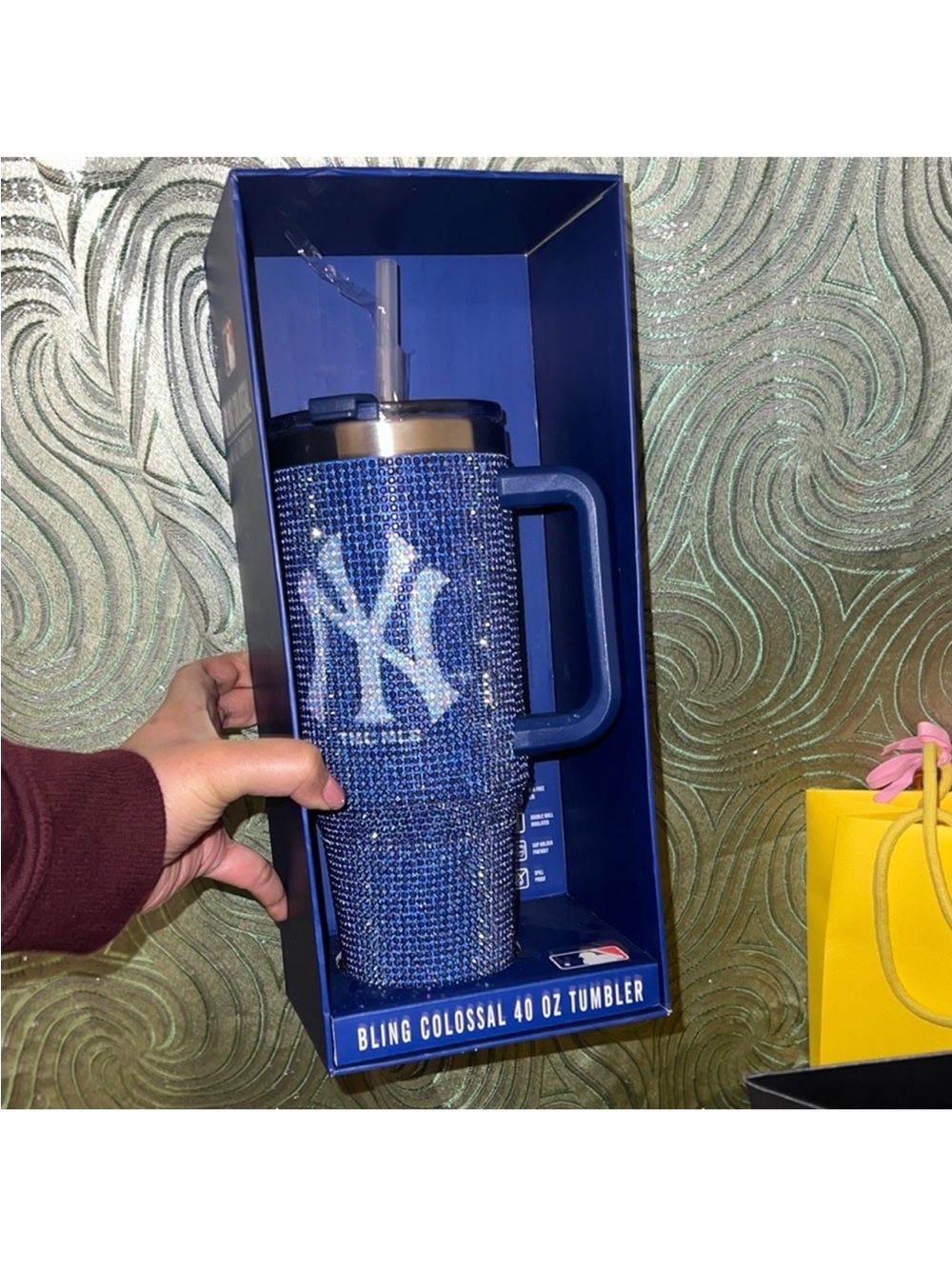 NY Yankees Blue Bling Colossal 40 oz Tumbler